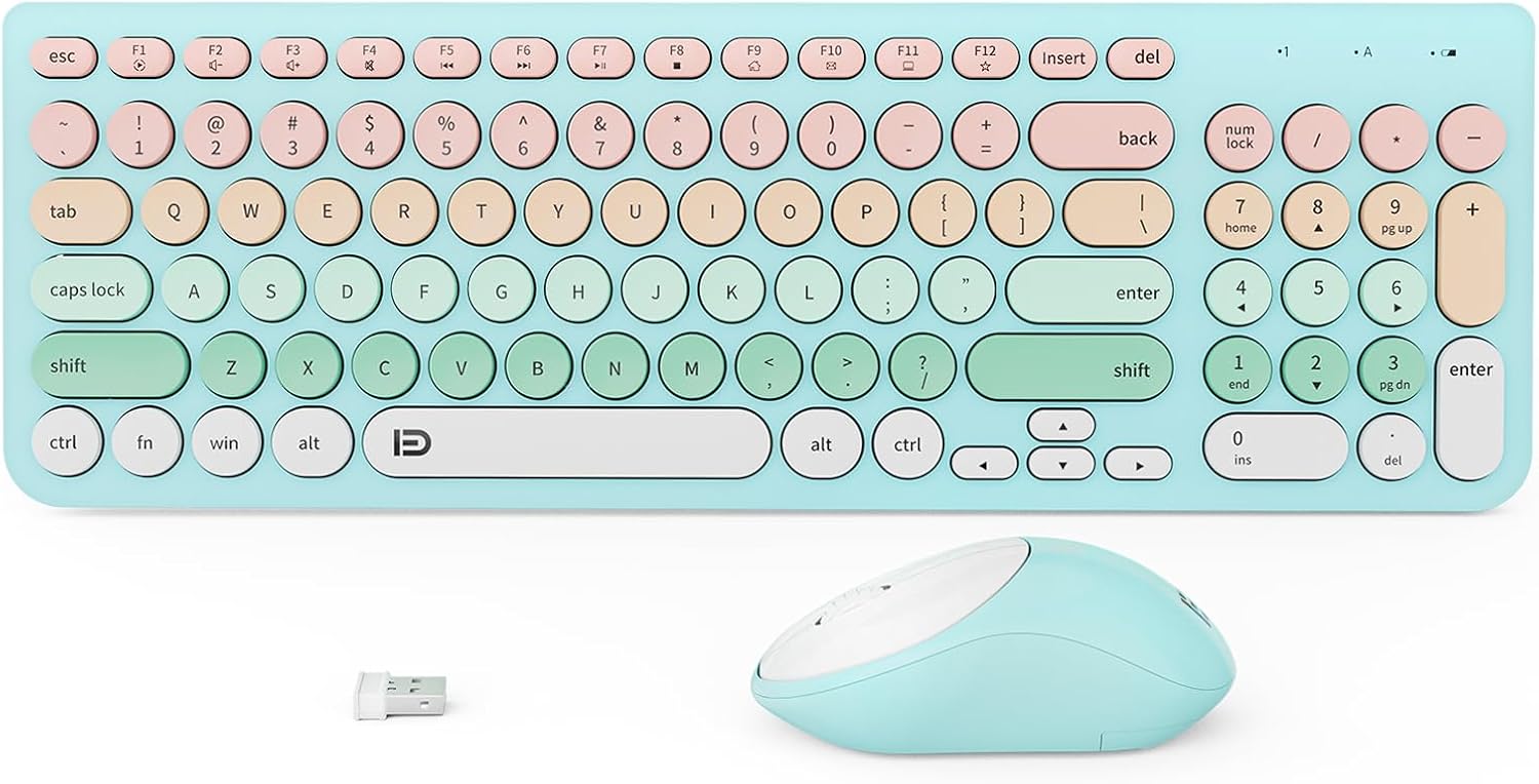 Wireless Keyboards Mouse Combos for Retro Typing Experience