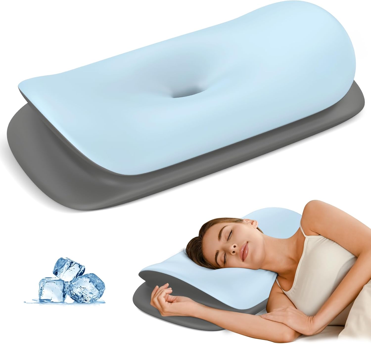 Cervical Neck Pillow for Pain Relief - Ergonomic Memory Foam