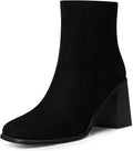 Women Heel Ankle Boots 2.91 in Chunky Heels - Versatile Office