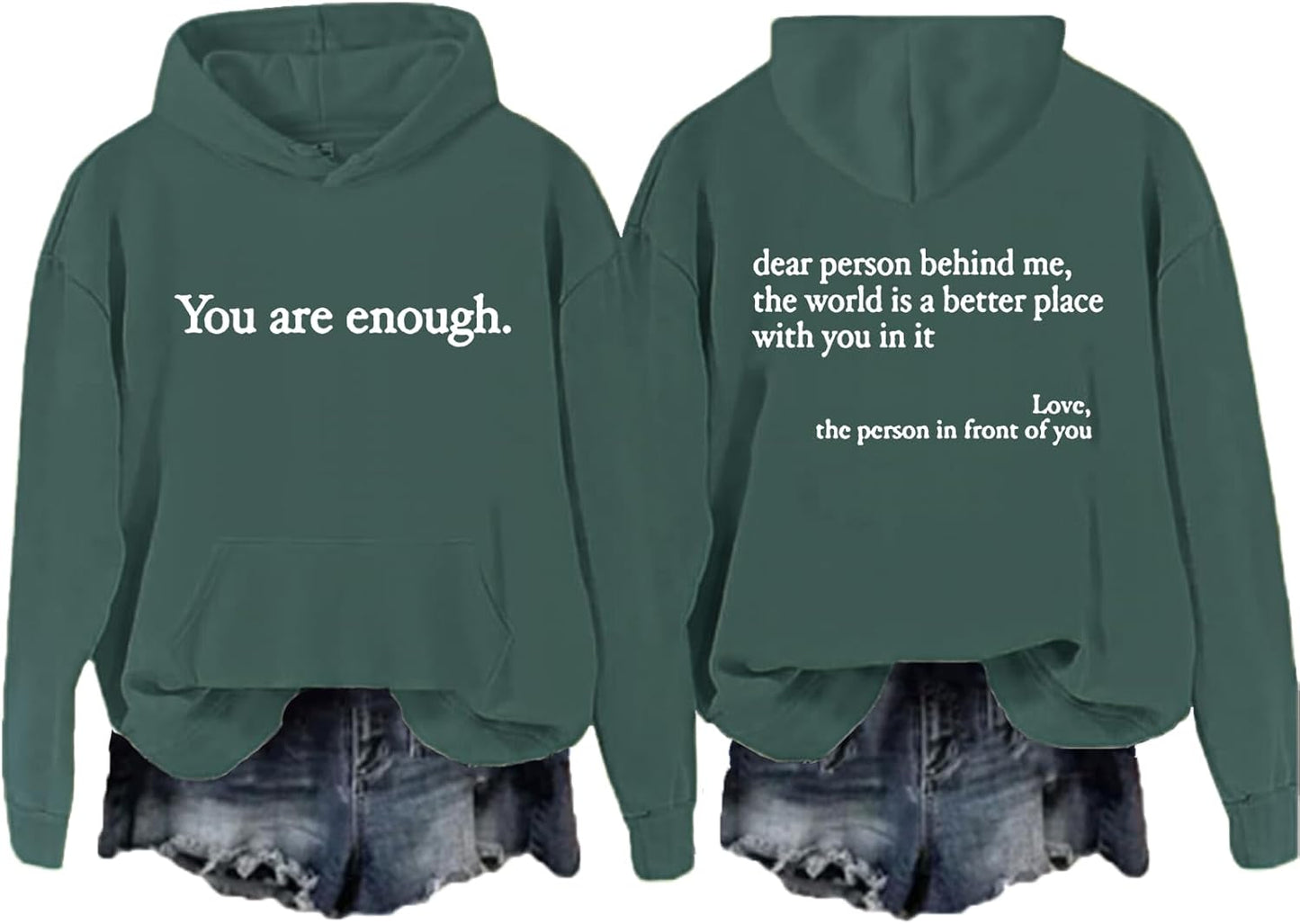 You Are Enough Hoodie - Empowering Message