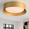 Bargeni Flush Mount Ceiling Light, 12.5 in Polished Gold - Dimmable