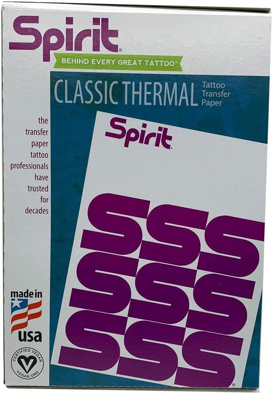 Spirit Classic Thermal Tattoo Transfer Paper 100 Sheets for Artists