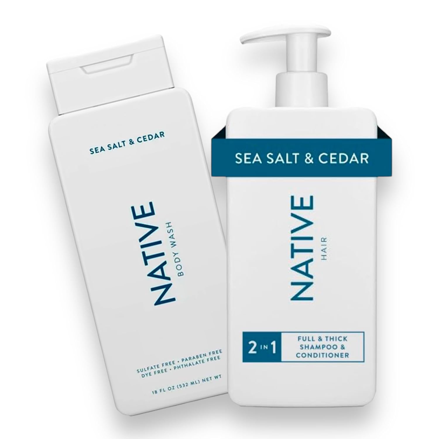 2-in-1 Sea Salt & Cedar Wash - Naturally Derived - 2-Pack