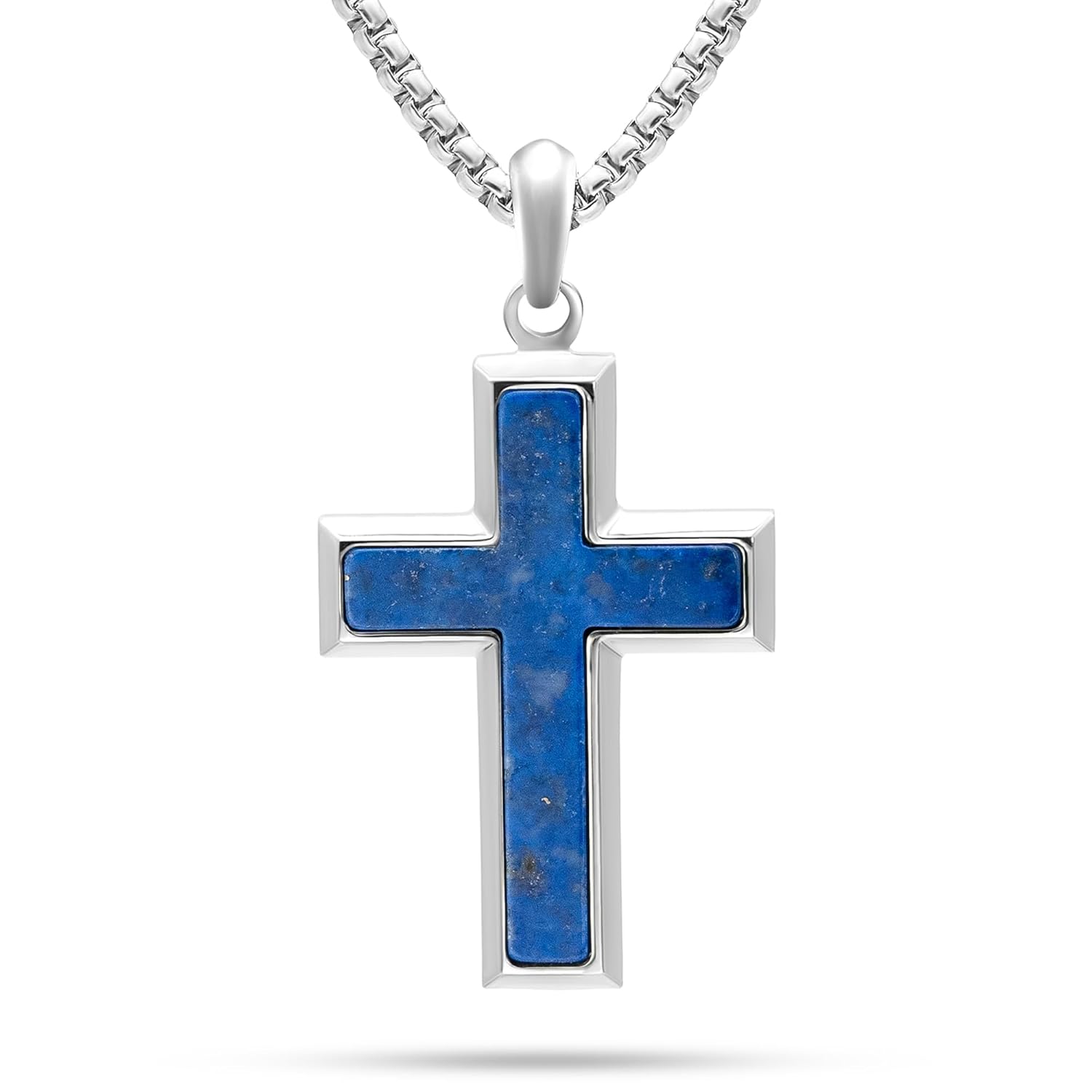 RTZN Lapis Lazuli Cross Necklace for Men - Premium Quality Pendant