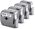 4 Pack 12mm Black on White Labelife M-K231 Tape