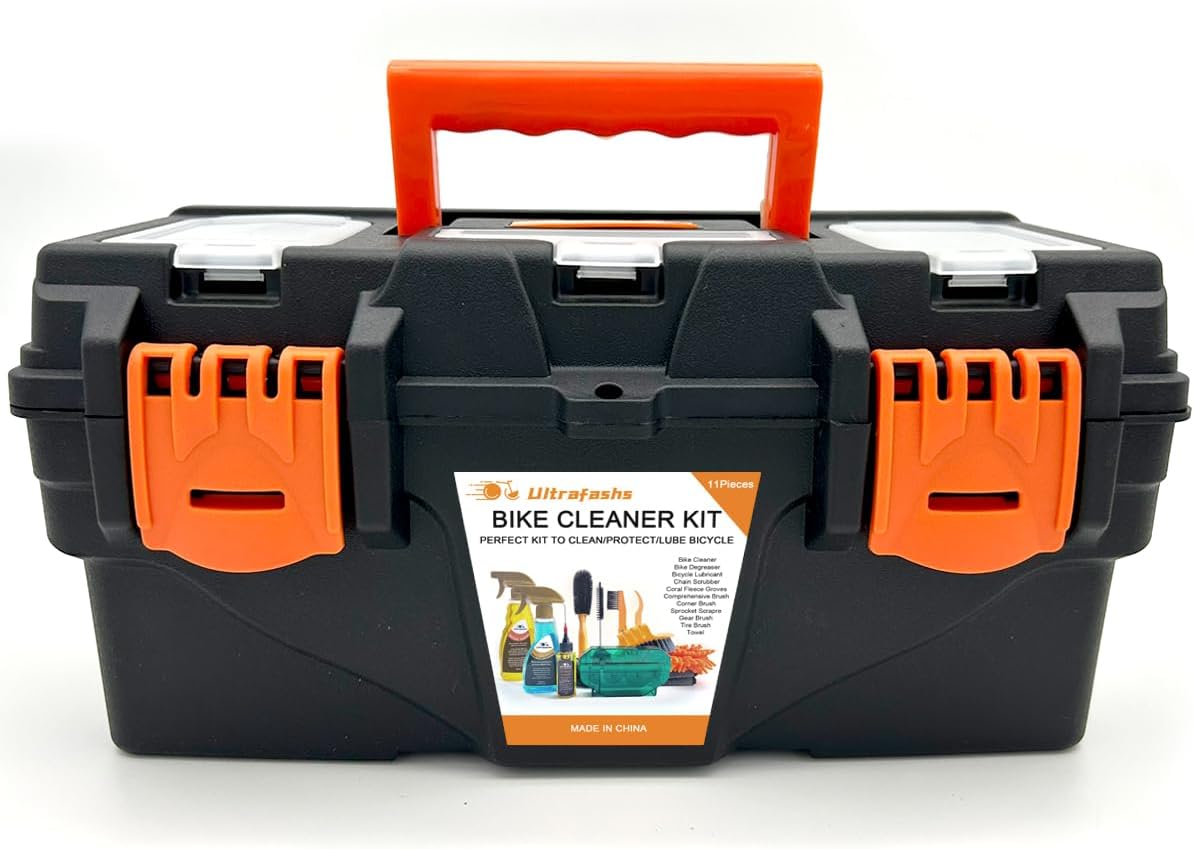 Bike Cleaner Kit with Chain Scrubber and Lubricant for Bicycles