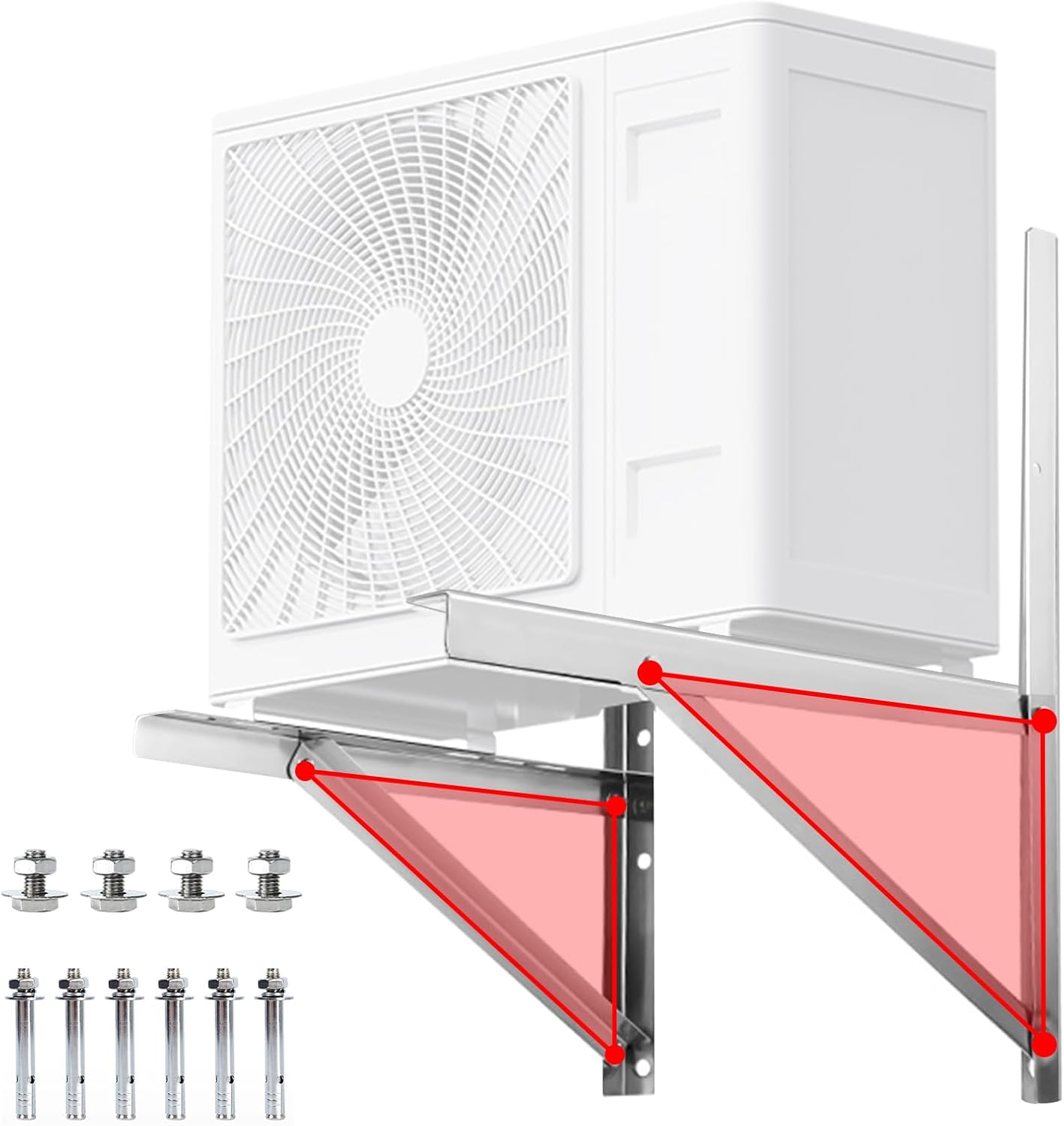 POIUNA Stainless Steel Mini Split Bracket | 9000-24000 BTU | Supports up to 507 lbs