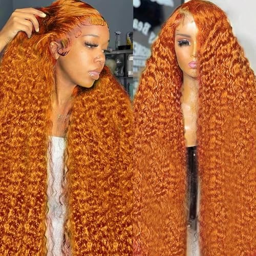 Ginger Wig Human Hair 13x4 Deep Wave Lace Front for Glam Looks