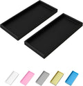 Vanity and Bathroom Tray 11.8 in Matte Black - 2 Pack Countertop