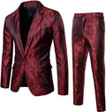Stylish Cloudstyle Mens 2 Piece Paisley Dress Suit for Events