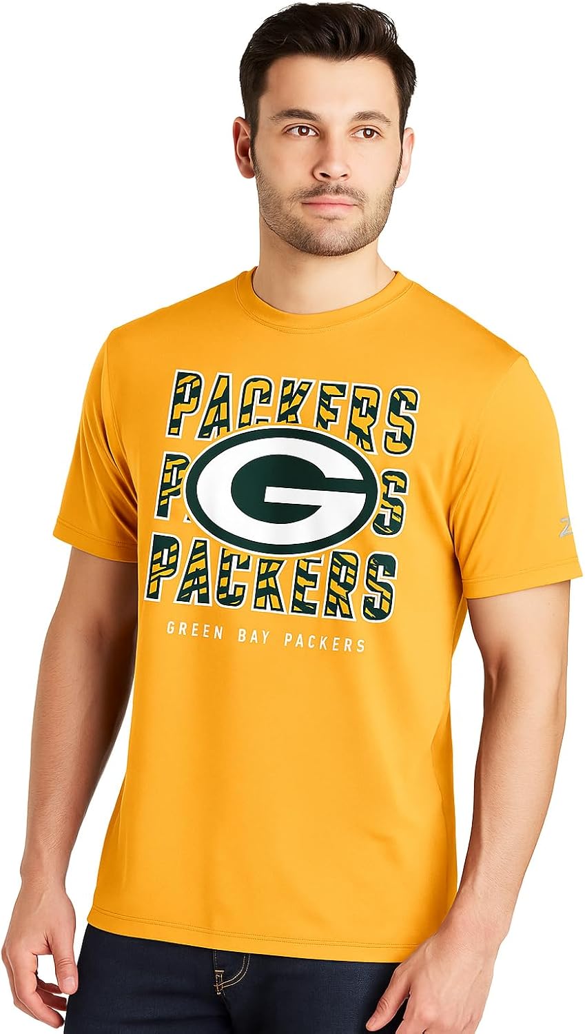 Zubaz NFL Men's Short Sleeve Team Graphic T-Shirt for Fans