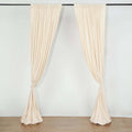 Beige Fire Retardant Scuba Polyester Backdrop Panels 2-Pack - 5x10 ft