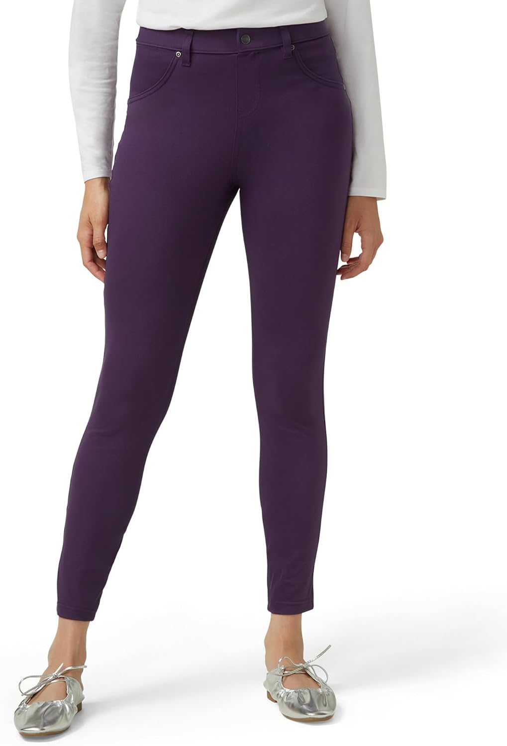 HUE Women's Ultra Soft High Waist Denim Leggings for Comfort