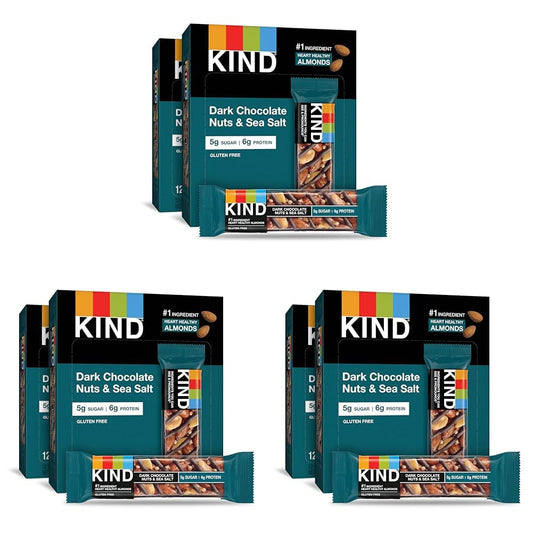 KIND Nut Bars Dark Chocolate Nuts and Sea Salt Healthy Snack