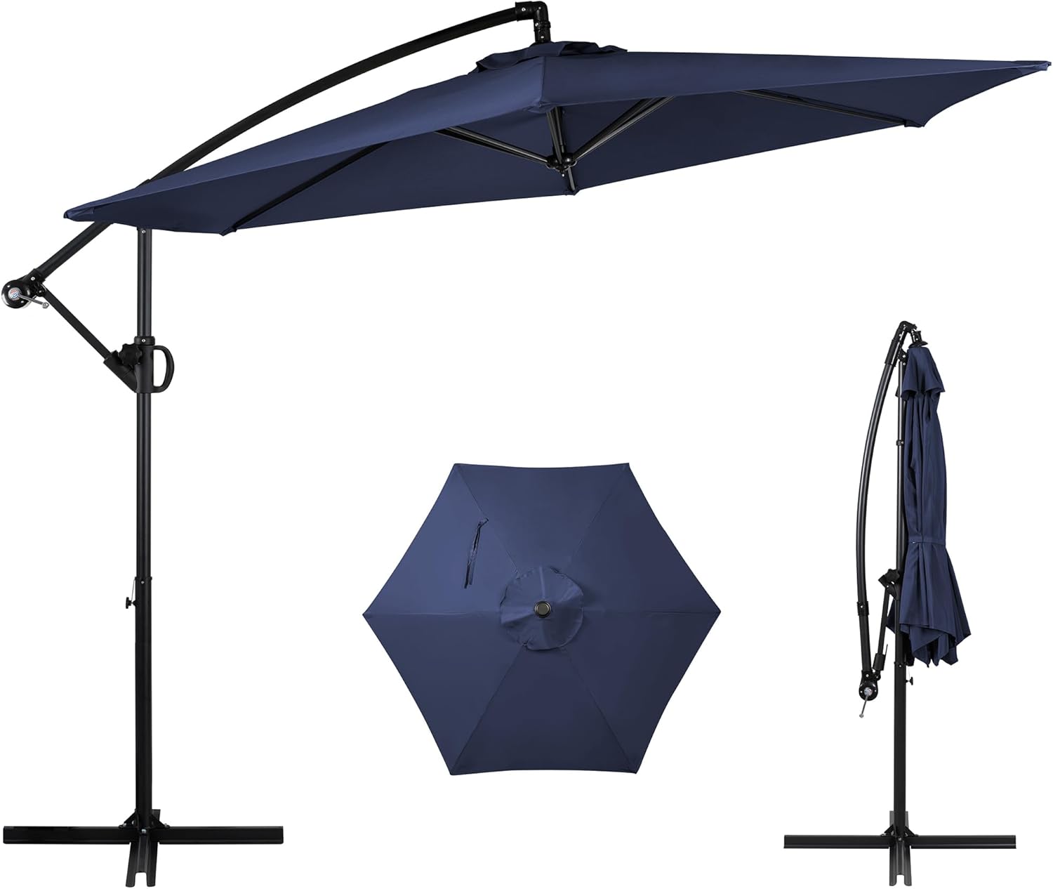 Shintenchi Patio Offset Umbrella with Easy Tilt Adjustment