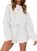 Women's Oversized Batwing Sleeve Lounge Set - 2 Piece Top & Shorts