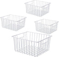 Freezer Wire Baskets Kitchen Storage Organizer Bins (Set of 4)