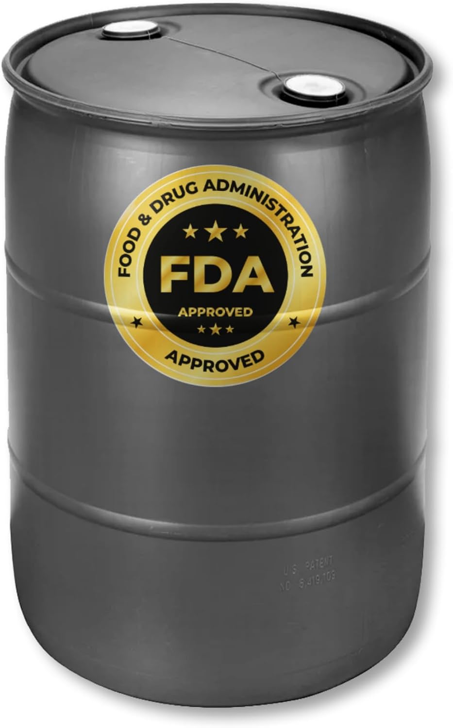 55 Gallon Black Water Barrel for Safe Long Term Drinking Water