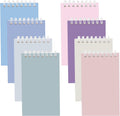 Small Notebooks 3x5 Pocket Spiral Notepads - 8 Assorted Colors