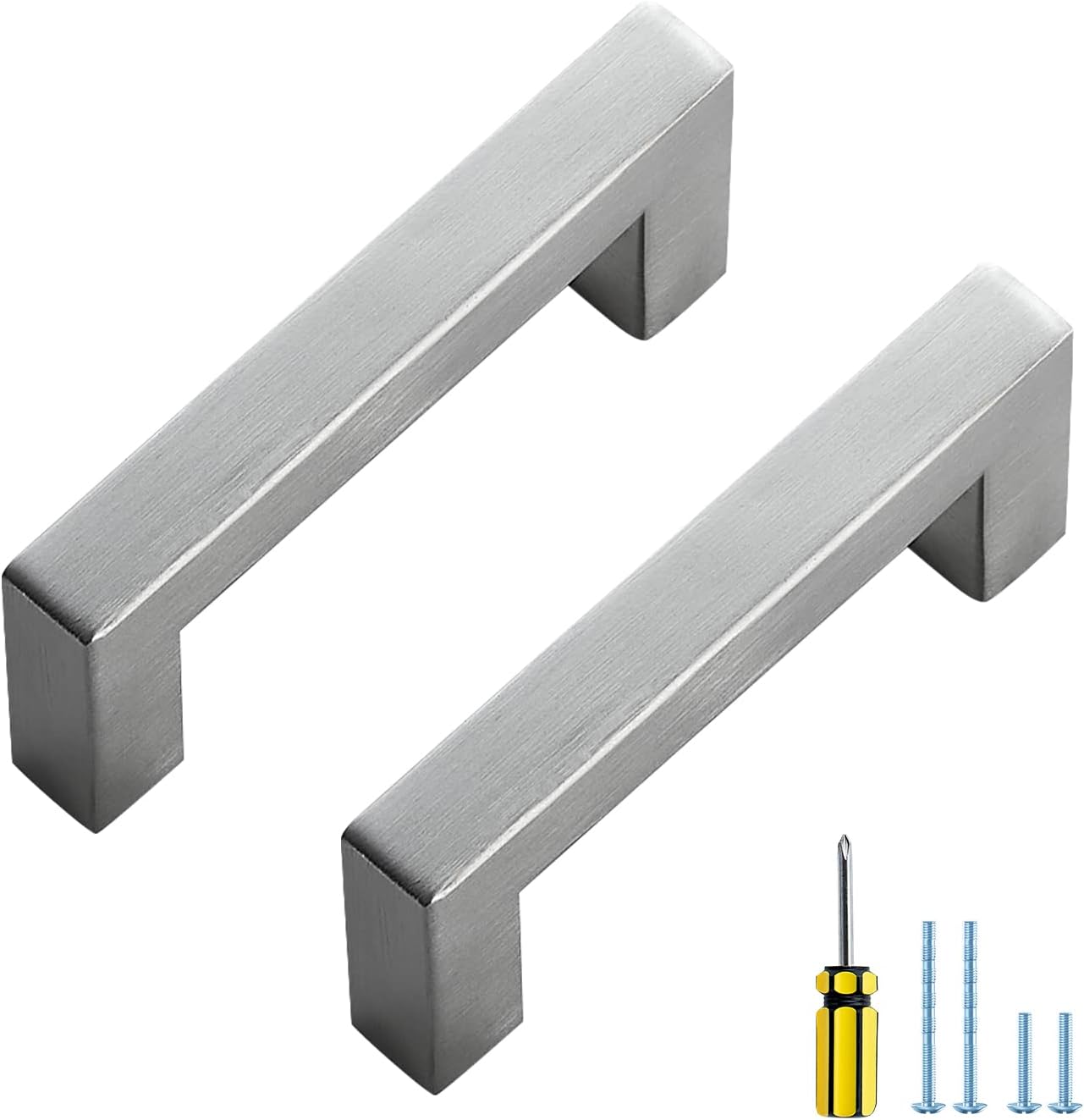 Brushed Nickel Cabinet Pulls for Modern Kitchen and Bathroom