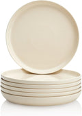 Sweese Porcelain Dessert Plates 7.4 in Set of 6 - Elegant Beige Salad