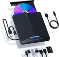 Portable External DVD Drive with 4 USB Ports - Meryundy