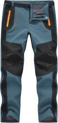 Men's Snow Ski Hiking Pants with Belt - Waterproof Fleece Winter Pants