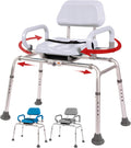 Platinum Health Carousel Sliding Shower Chair Transfer Bench - Padded