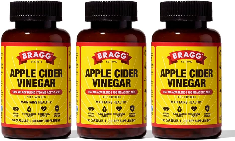 Bragg Apple Cider Vinegar Capsules for Immune System Support