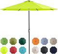 9 ft Patio Market Umbrella with Auto Tilt Crank - Large Sun Shade
