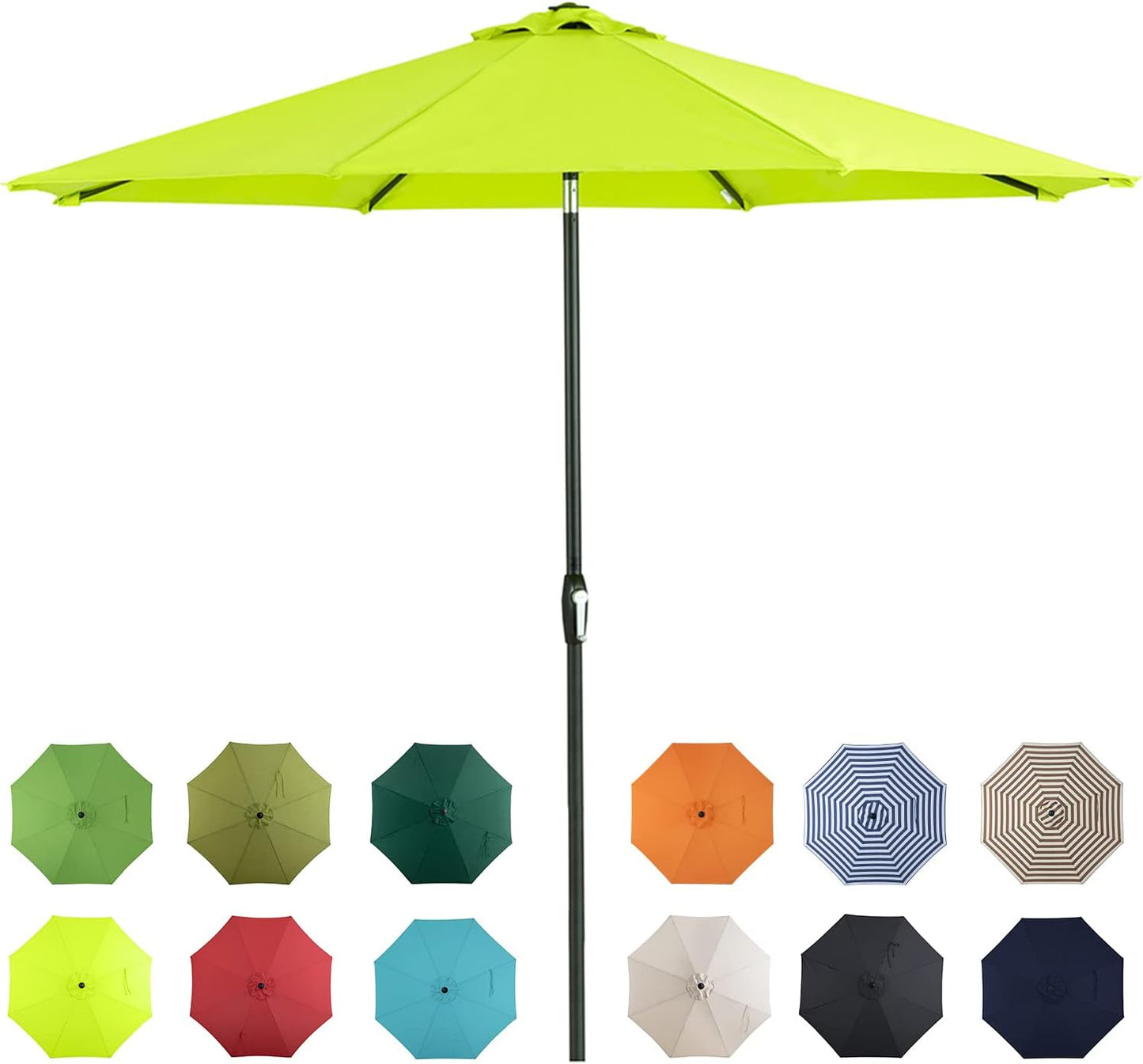 Tempera Patio Market Outdoor Table Umbrella with Auto Tilt