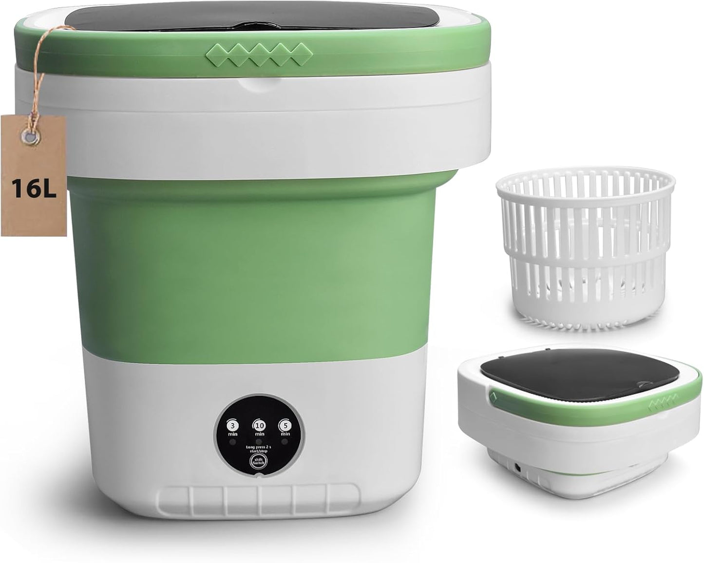 Compact Portable Washer: 16L For On-The-Go Cleaning