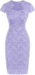 GRACE KARIN Cocktail Dress for Women - Retro Lace Cap Sleeve