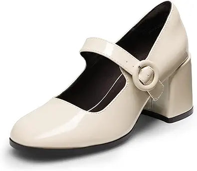 DREAM PAIRS Chunky Heels for Women Stylish Mary Jane Pumps