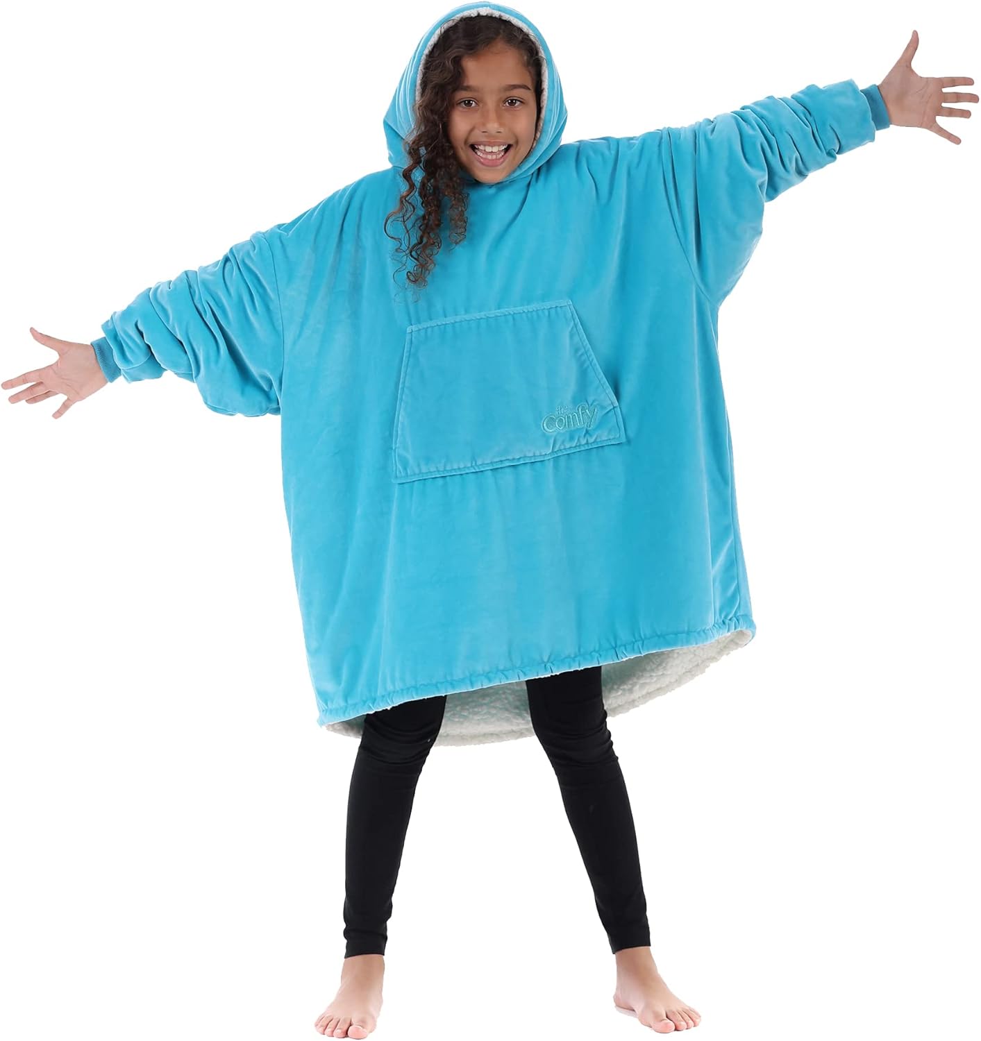 The Comfy Original Jr for Kids: Oversized Sherpa Fleece Blanket