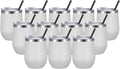 VEGOND Wine Tumblers Bulk 12 Pack 12oz Stemless - Insulated Set