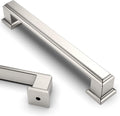 5 in Brushed Satin Nickel Cabinet Handles 10 Pack - Solid Replacement