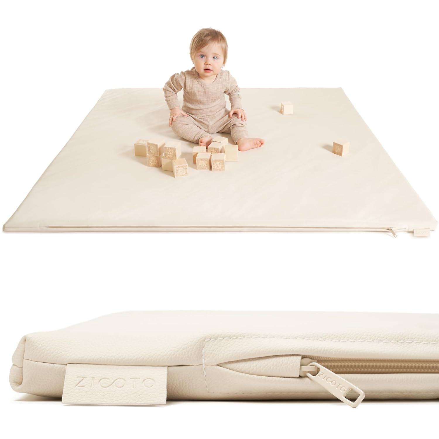 ZICOTO Stylish Padded Baby Play Mat - Safe & Soft Play Area