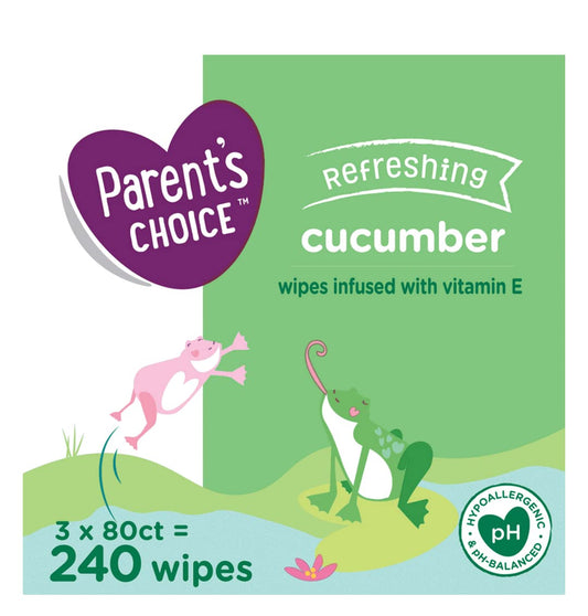 Refreshing Cucumber Baby Wipes 240ct - Soothing Aloe