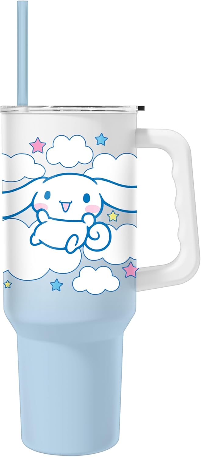 Cinnamoroll Stars and Clouds Stainless Steel Tumbler with Handle