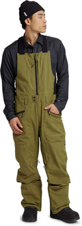 Burton mens Reserve 2l Bib Pants - Durable Waterproof Snow Bib