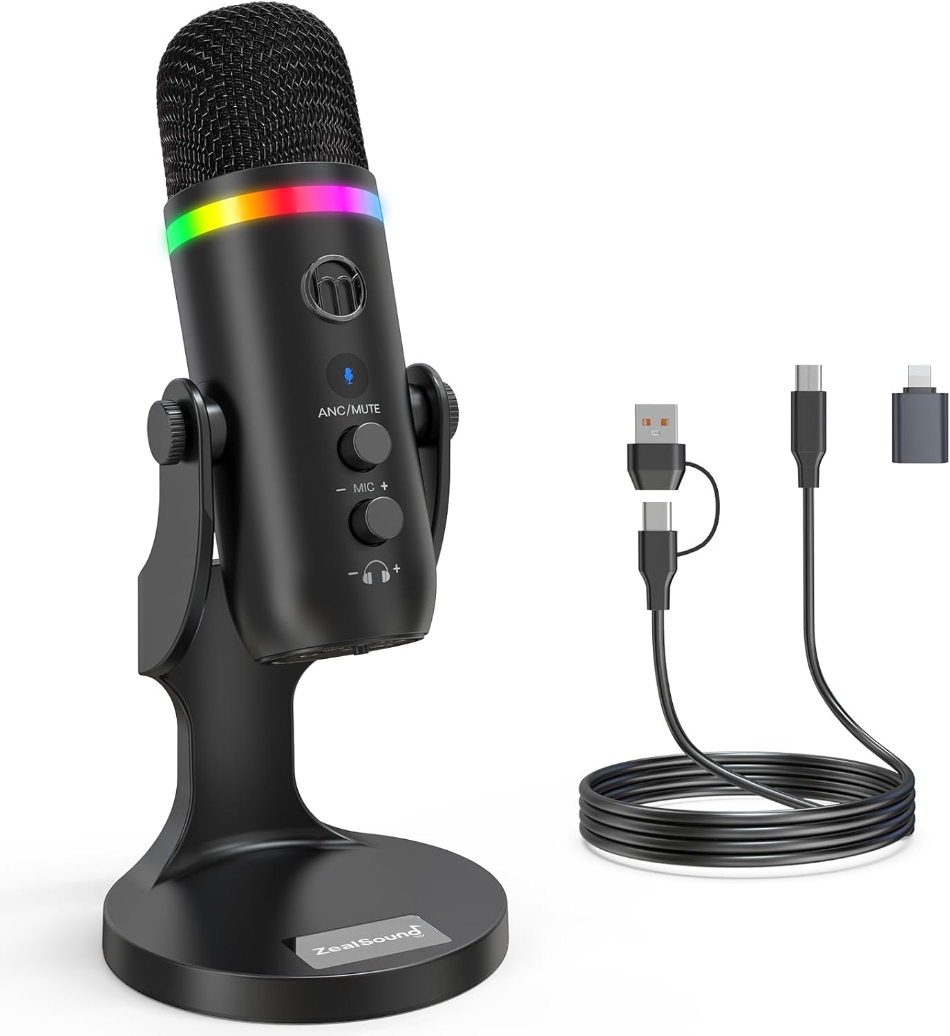 ZealSound USB Microphone for iPhone with Noise Cancellation