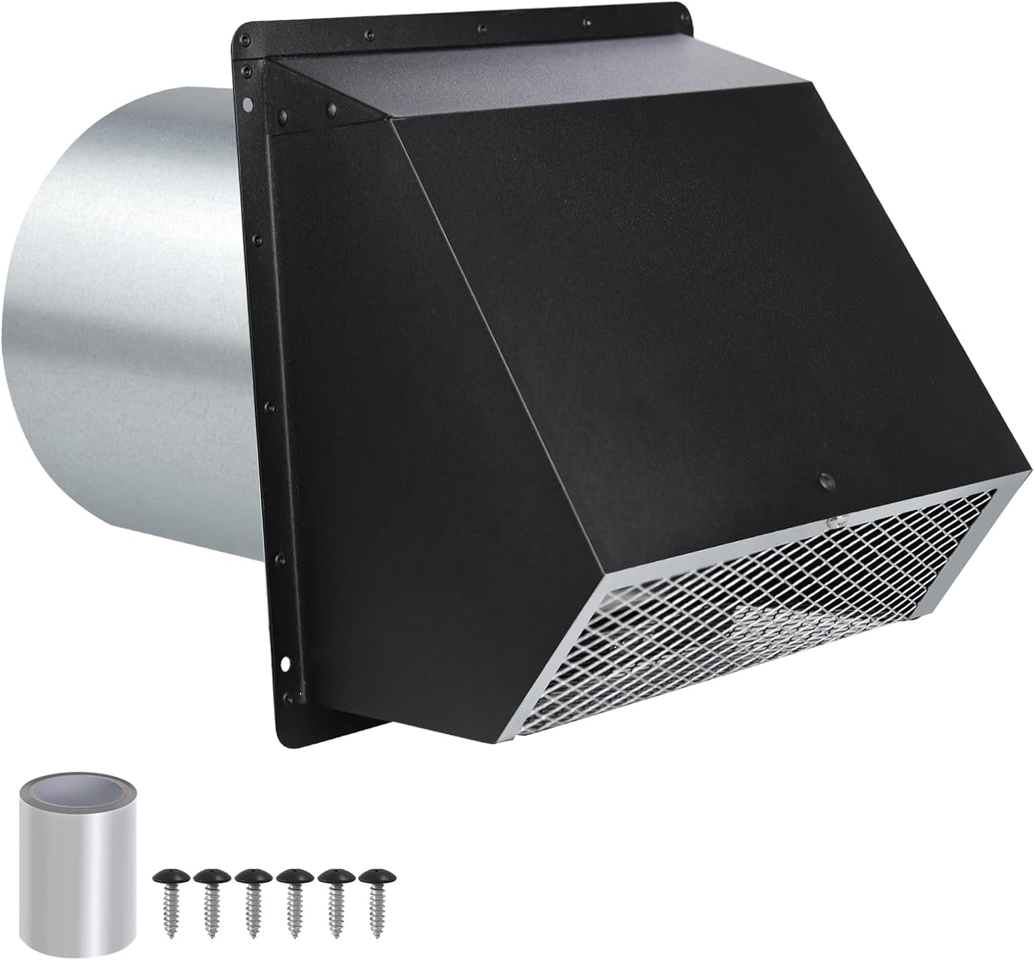 8 Inch Hooded Wall Vent for Kitchen Range Hood and Dryer Use