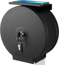 Commercial Jumbo Toilet Paper Dispenser with Shelf in Matte Black