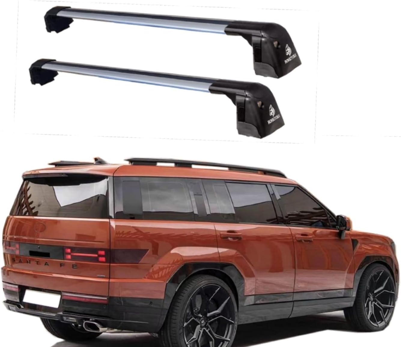 Wind-Resistant Aluminum Cross Bars for Santa Fe 2024-2025