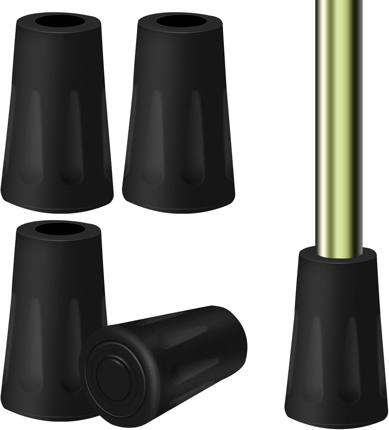 4Pcs Rubber Pole Tips: Hiking & Trekking Protection
