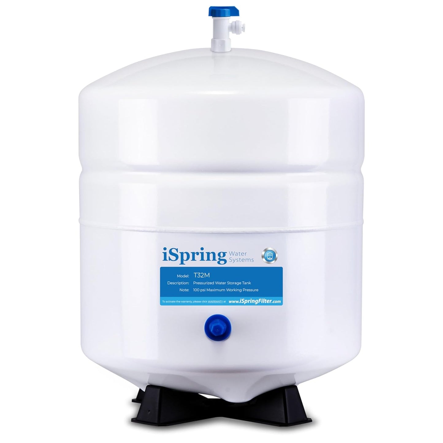 iSpring T32M Pressurized Water Storage Tank for RO Systems