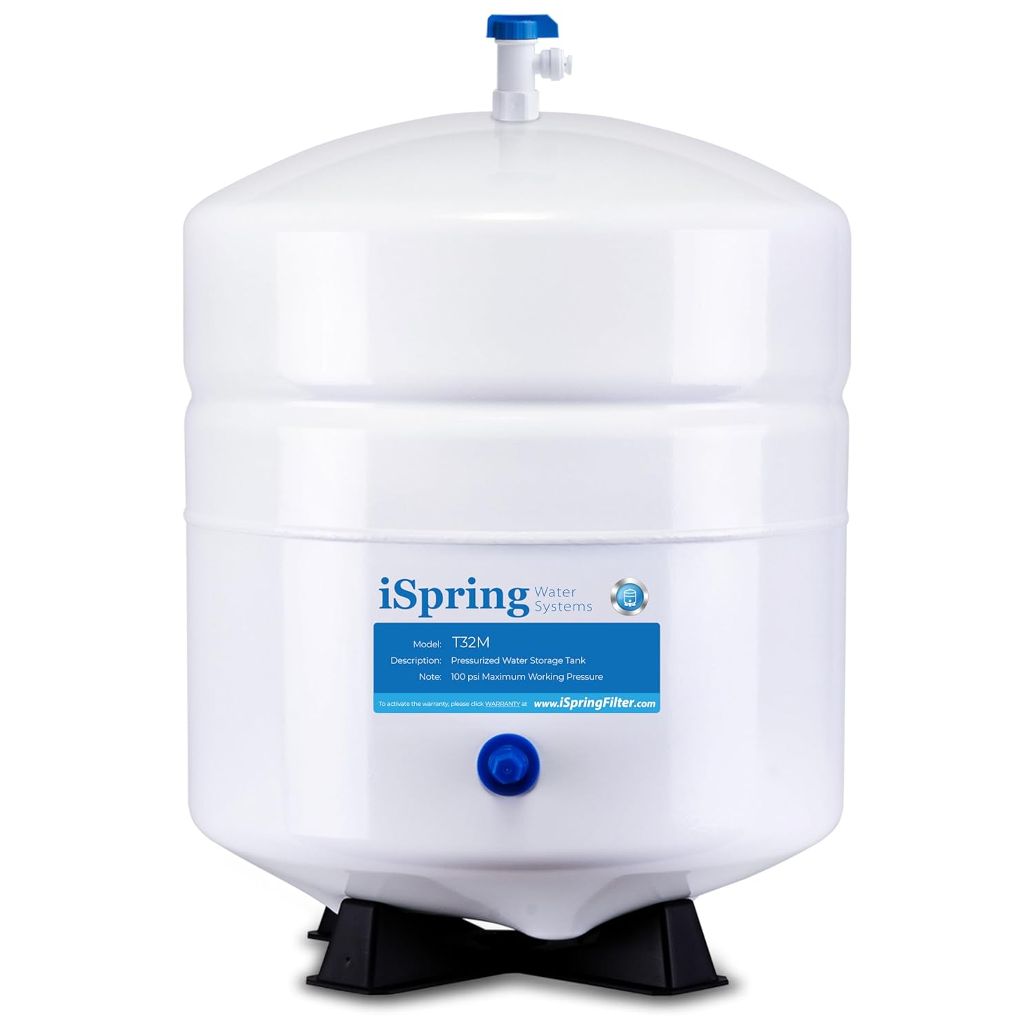 iSpring T32M Pressurized Water Storage Tank for RO Systems
