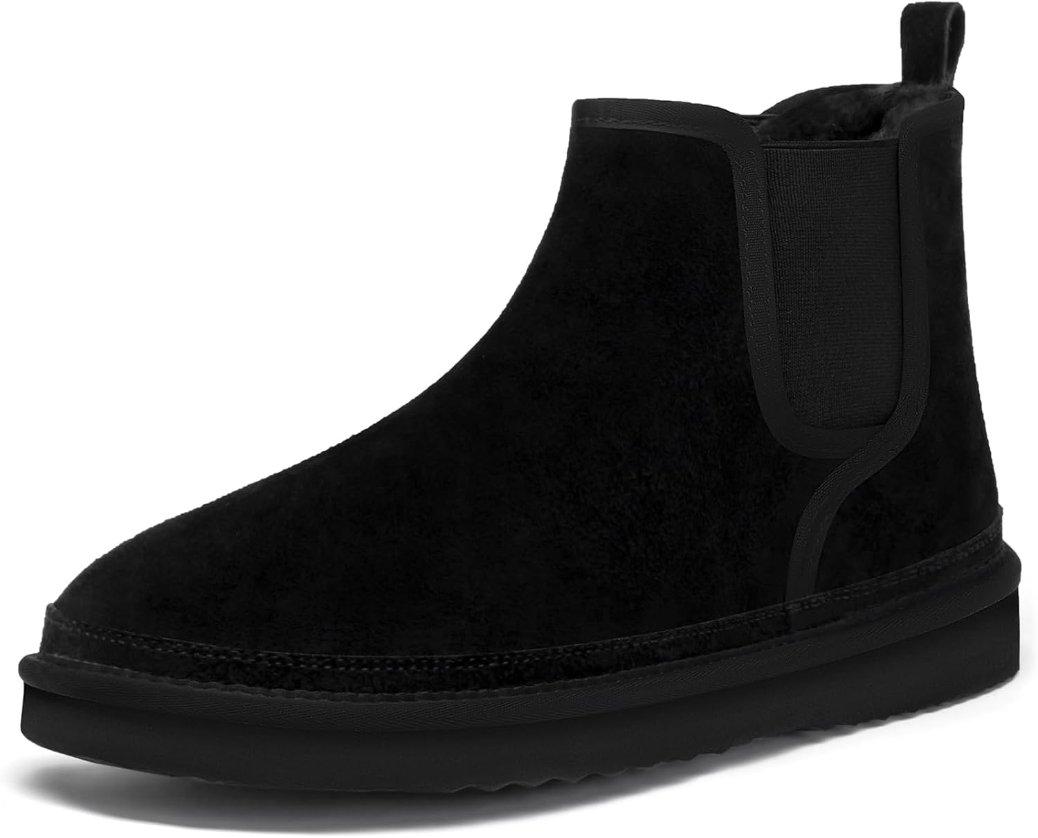 Men's Winter Snow Boots - Suede Chelsea Boots for Cold Weather