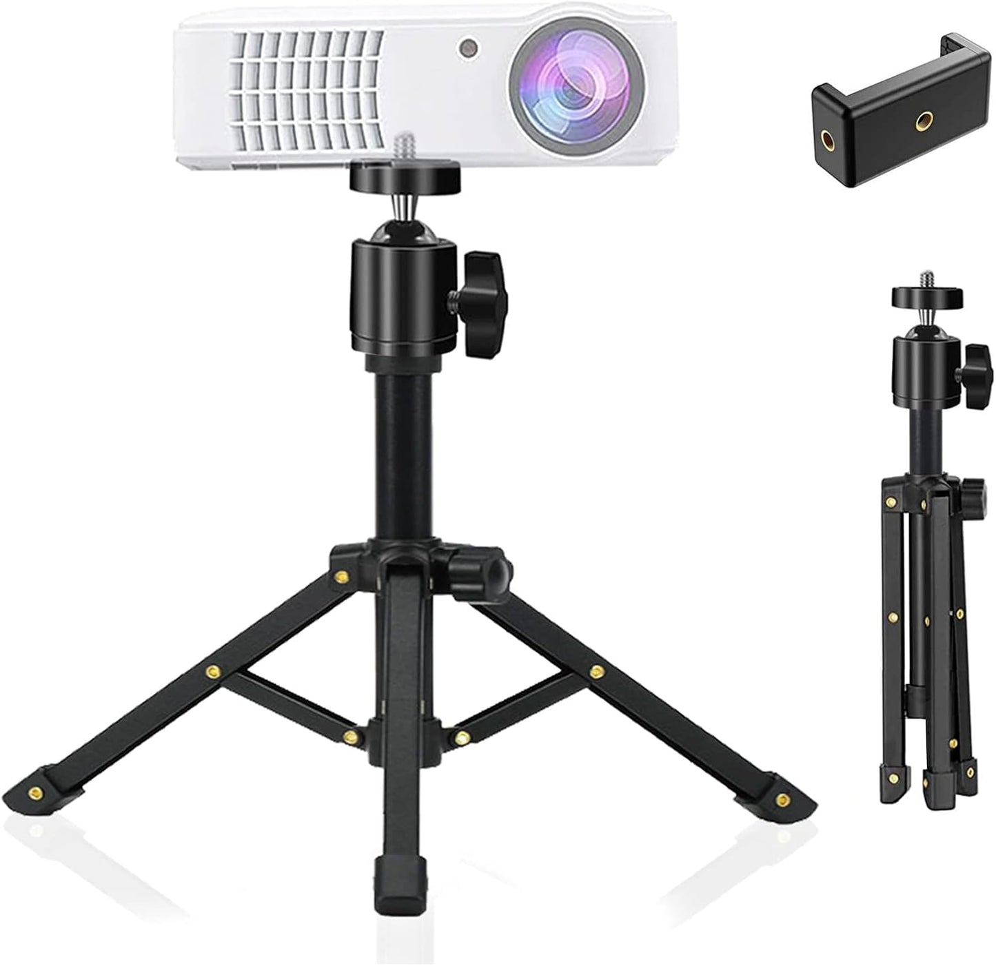Compact Metal Stand for Mini Projector & Devices